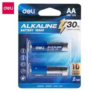 DELI ALKALINE BATTERY AA2 1.5V 50.5MM 2S - DELI ALKALINE BATTERY AA2 1.5V 50.5MM 2S