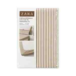 ZANA 3.5 ft. Bedsheet  19 x 29 Pillowcase Stripe Brown