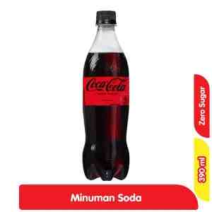 Coca-Cola Zero Sugar Minuman Soda Rasa Kola Bebas Gula Botol 390 ml - Coca-Cola Zero Sugar Minuman Soda Rasa Kola Bebas