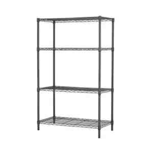 ACE SHELF UNIT 4 TIER BLACK 75X35X150CM - ACE SHELF UNIT 4 TIER BLACK 75X35X150CM