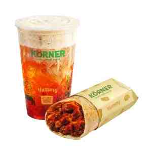 COMBO KEBAB CHICKEN SPICY  BERRY MANGO TEA - COMBO KEBAB CHICKEN SPICY  BERRY MANGO TEA