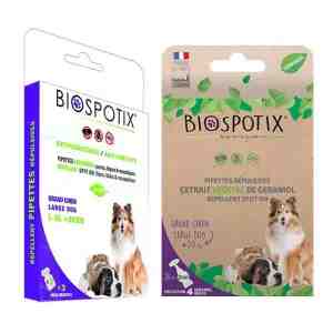 BIOGANCE  BIOSPOTIX REPELLENT DOG X-LARGE 3pipettes x 3m - FeaturesFleas and ticks love your dog for all the