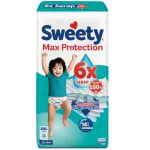 Sweety Max Protection Popok Celana Bayi XXL 22 pcs - Sweety Max Protection Popok Celana Bayi XXL 22 pcs