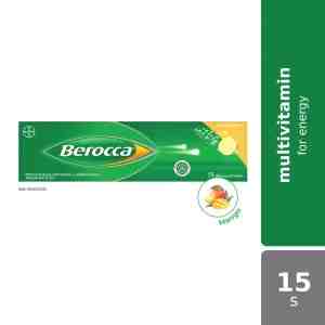Berocca Effervescent Mango 15s  64074 - As a health supplement. Contains Vitamin B group w