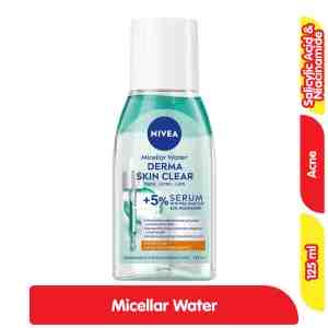 Nivea Micellar Water Pembersih Makeup Derma Skin Clear 125 ml - Nivea Micellar Water Pembersih Makeup Derma Skin C