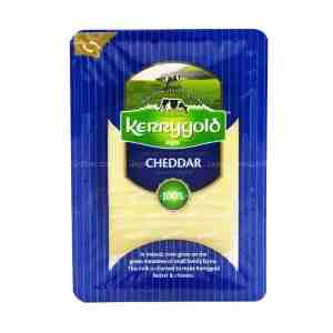 Kerrygold WhiteMild Cheddar Slices 150g - Presliced cheddar cheese, offering a smooth, cream