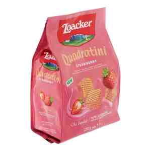 Loacker Quadratini Crispy Wafers - Strawberry - Loacker Quadratini Crispy Wafers - Strawberry