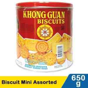 Khong Guan Biscuit Mini Assorted 650g - KHONG GUAN,BISCUIT MINI ASSORTED 650g KLG