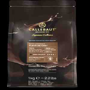 CHOC DARK RUSTIC FLEUR DE CAO 70 1KG  CALLEBAUT CHDO1BOFCA