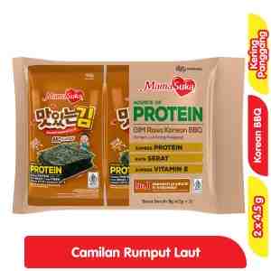 MamaSuka Rumput Laut Sapi Panggang Korea 2 x 4.5 g - MamaSuka Rumput Laut Sapi Panggang Korea 2 x 4.5 g