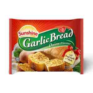 Sunshine Garlic Bread Onion 270g - Crusty bread loaf spread with a savory blend of ga