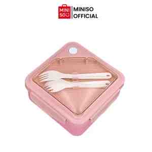 Japanese Style Square 2 Compartment Lunch Box 1100mLPink - Kotak makan Jepang square pink 1100ml, microwave s