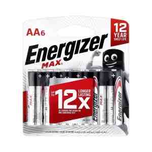 AA x6  ENERGIZER Max Alkaline Batteries AA x 6