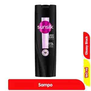 Sunsilk Sampo Glossy Black Botol 160 ml - Sunsilk Sampo Glossy Black Botol 160 ml