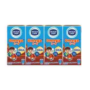 DUTCH LADY UHT OMEGA CHOC 180MLX4 PACK - DUTCH LADY UHT OMEGA CHOC 180MLX4 PACK