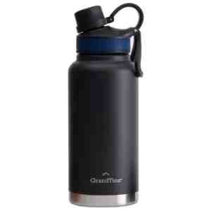 32 GrandTies Insulated Bottle Two Lids Black - GrandTies Insulated Bottle With Two Lids Black 32o