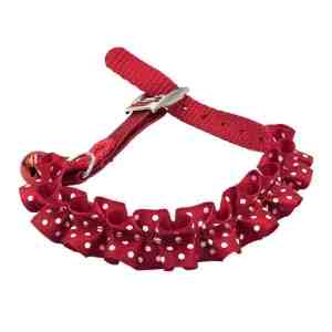 TRUSTIE  Cat Collar - White Dot Wavy Red 10mmx20-30cm - FeaturesProtect your beloved feline friend with T