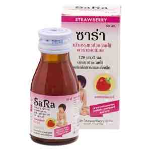 Sara Paracetamol Strawberry 60ml.  60. - Sara Paracetamol Strawberry 60ml.