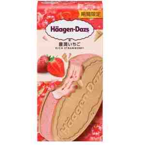 62.6 Haagen Dazs Ice Cream - Haagen Dazs Rich Strawberry Crispy Sandwich Ice Cr