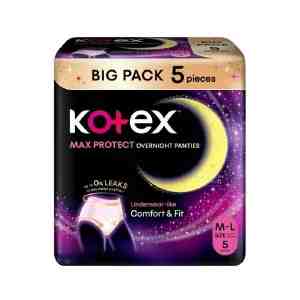 KOTEX Overnight Panties Sleepwell Size M To L 5s 45793 - KOTEX Overnight Panties Sleepwell Size M To L Now
