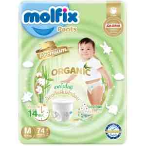 M 74 Molfix Organic Baby Diaper Pant M - Molfix Organic Baby Diaper Pant M 74pcs.