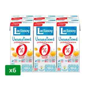 LACTASOY UHT   Unsweetened Soy Milk 200 ml. x 6