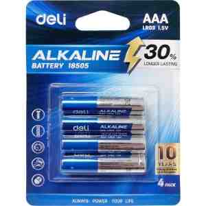 DELI ALKALINE BATTERY AAA4 1.5V 44.5MM 4S - DELI ALKALINE BATTERY AAA4 1.5V 44.5MM 4S