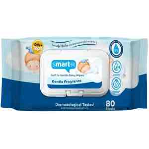 80 SmarterSoftGentleBabyWipes - Smarter Soft and Gentle Baby Wipes 80sheet