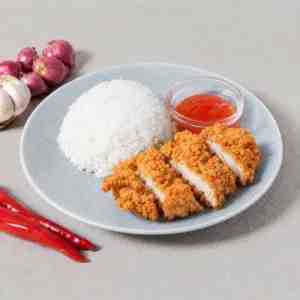 Rice Bowl Crispy Chicken Original 1pcs - pNikmati perpaduan ayam crispy yang digoreng hin