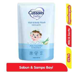 Cussons Baby Mild  Gentle Sabun Mandi  Sampo Bayi Refill 375 ml - Cussons Baby Mild  Gentle Sabun Mandi  Sampo Bay