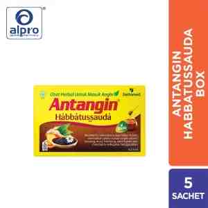 Antangin Habbatussauda 5 Sachet - Sirup herbal pereda masuk angin yang diperkaya den