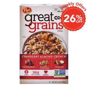 Post Great Grains Cereal - Cranberry Almond Crunch - Post Great Grains Cereal - Cranberry Almond Crunch