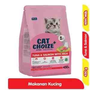 Cat Choize Makanan Kucing Kering Kitten Rasa Tuna  Salmon Milk 450 g - Cat Choize Makanan Kucing Kering Kitten Rasa Tuna