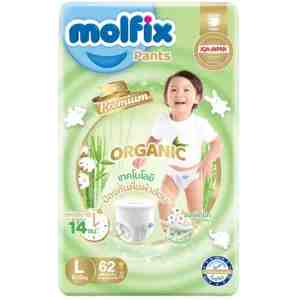 L 62 Molfix Organic Baby Diaper Pant L - Molfix Organic Baby Diaper Pant L 62pcs.