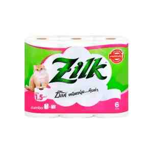 , 6  Silk Toilet Paper Jumbo, 6 rolls - -