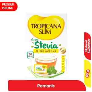 Tropicana Slim Stevia Pemanis Natural 50 s - Tropicana Slim Stevia Pemanis Natural 50 s