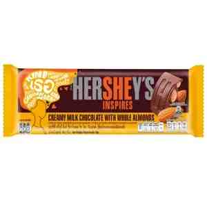 40 Hersheys Almonds Chocolate 40g - Hersheys Extra Creamy Milk Chocolate with Almonds