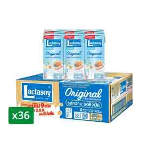 LACTASOY UHT  200.x36 UHT Soymilk Sweetened Flavor 200ml.x36