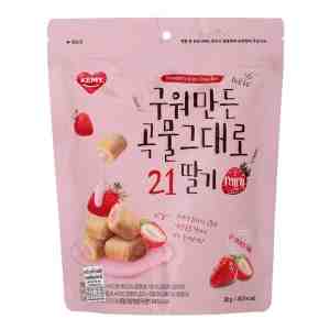 80 Gaemi Strawberry Grain Crispy Roll - Gaemi Strawberry Grain Crispy Roll 80g.