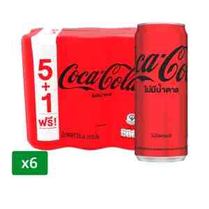 325 . x 6 COKE No Sugar Soft Drink 325 ml. x 6
