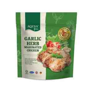AQINA MARINATED GARLIC HERBS BONELESS LEG 500G - AQINA MARINATED GARLIC HERBS BONELESS LEG 500G