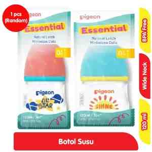Pigeon Essential Botol Susu Wide Neck 120 ml - Pigeon Essential Botol Susu Wide Neck 120 ml