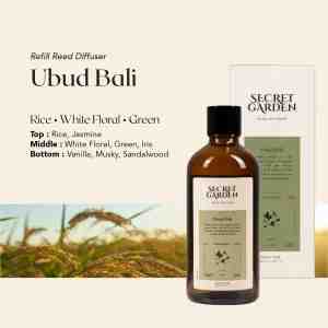 SECRET GARDEN AROMA REED DIFFUSER UBUD BALI REFILL 100ML - Ubud Bali Floral  Rice  Powdery  Musky Benamkan