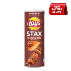 Lays Stax Potato Chips - Smokin Bbq - Lays Stax Potato Chips - Smokin Bbq