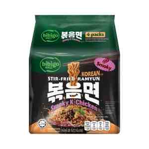 BIBIGO  122.4 SmokyK-ChickenFlavorRamyun 122g.Pack4