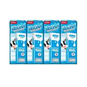 DUTCH MILL  180 .  4 UHT Milk Plain Flavor 180 ml. x 4 units