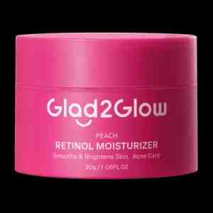 Glad2Glow Peach Retinol Face Moisturizer 30ml - pMoisturizer malam dengan kandungan campuran Ret
