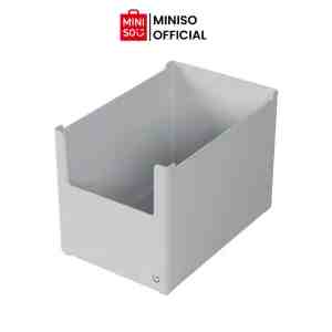 Patterned Series Stackable Storage Box LargeGray - Kotak laci plastik susun serbaguna besar abu-abu e