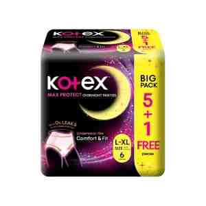 KOTEX Overnight Panties Sleepwell Size L To Xl 5s 46173 - KOTEX Overnight Panties Sleepwell Size L To Xl No