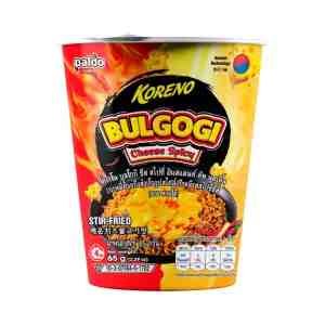 KORENO   65 . Stir-Fried Cup Noodle Bulgogi Cheese Spicy 65 g.